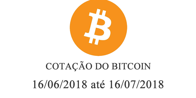 Cotação do Bitcoin de 16/06/2018 até 16/07/2018