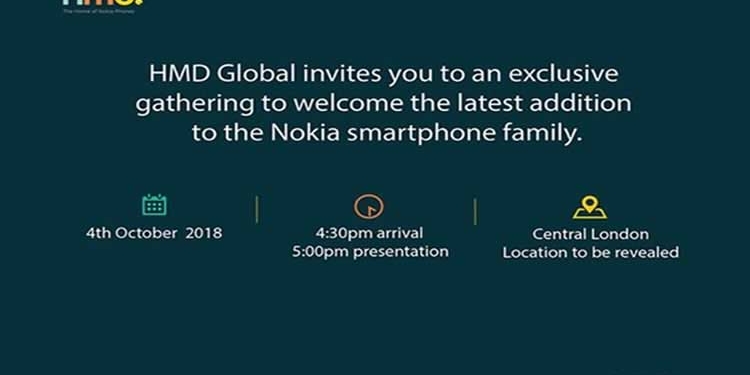 HMD Global Nokia Smartphone em 4 de Outubro