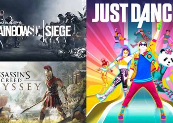 Ubsoft Assassin's Creed, Just Dance, Rainbow Six Siege